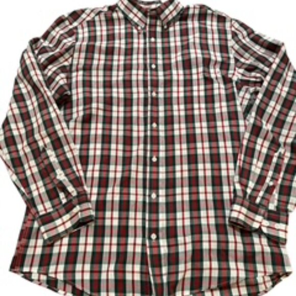 Saddlebred Long Sleeve Button Up Shirt Red & Green Plaid Men’s Size XLT - Picture 2 of 11